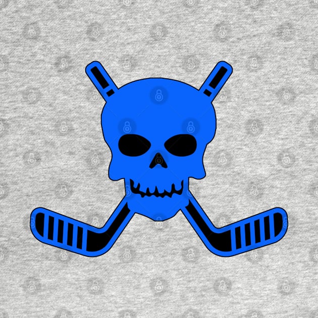 SKULL AND CROSSED HOCKEY STICKS by HOCKEYBUBBLE